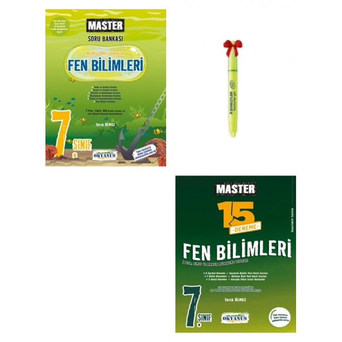 7.Sınıf Master Fen Soru Bankası ve Master Fen Deneme