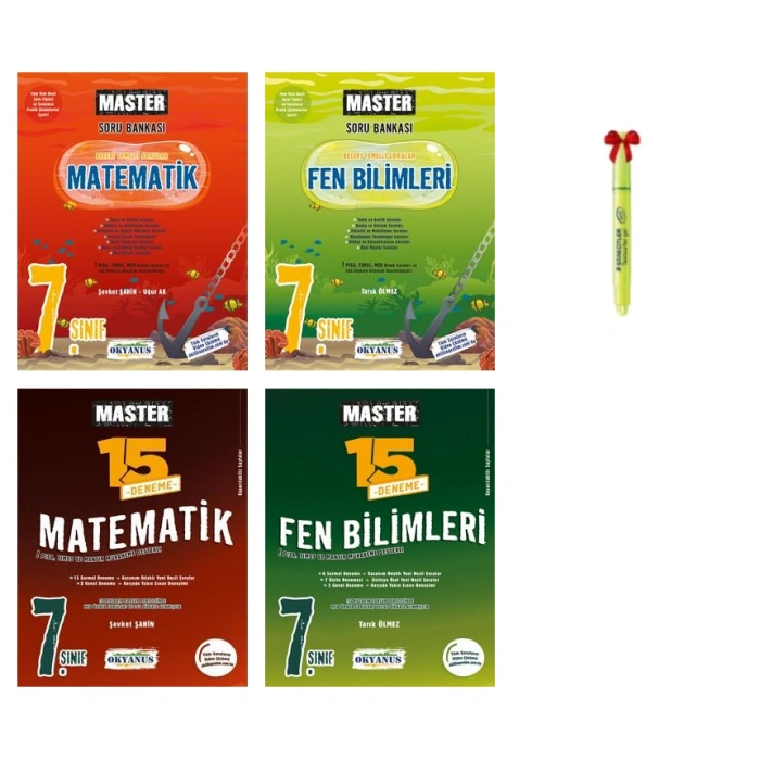 7.Sınıf Master Mat Fen Soru Bankası ve Master Mat Fen 15 Deneme