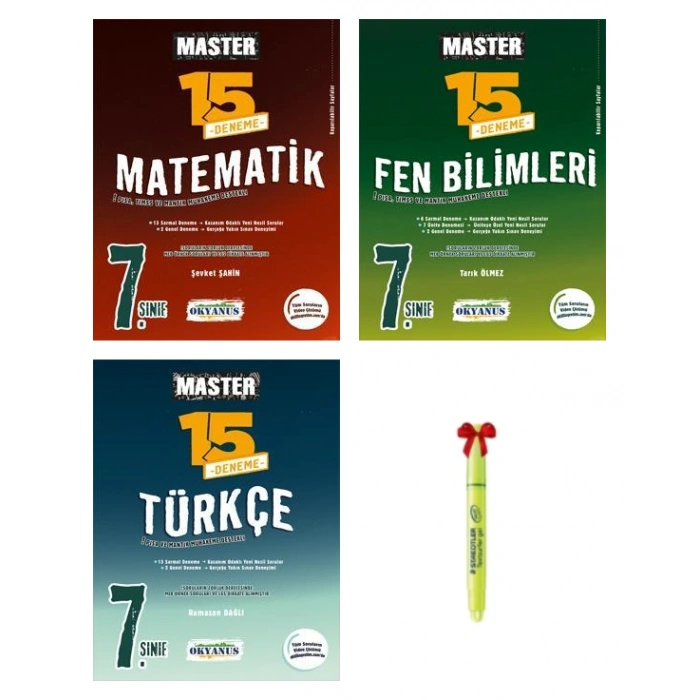 7.Sınıf Master Matematik Fen Türkçe 15li Deneme