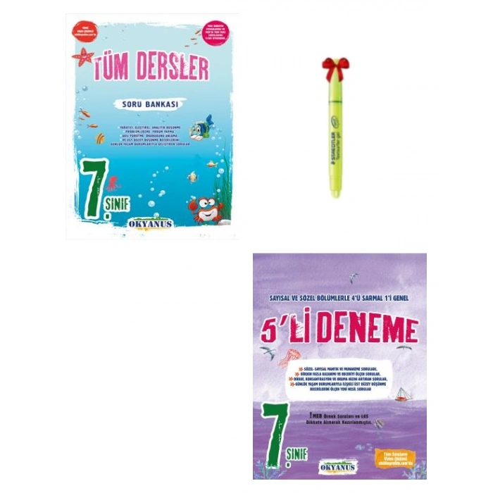 7.Sınıf Tüm Dersler ve 5li Deneme