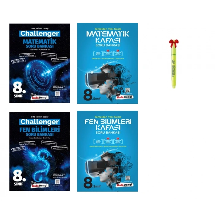 LGS 8.Sınıf Challenger Matematik Fen ve Matematik Fen Kafası Soru Bankası