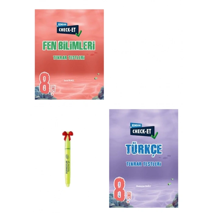 LGS 8.Sınıf CHECK-ET Fen Bilimleri Türkçe Tekrar Testleri