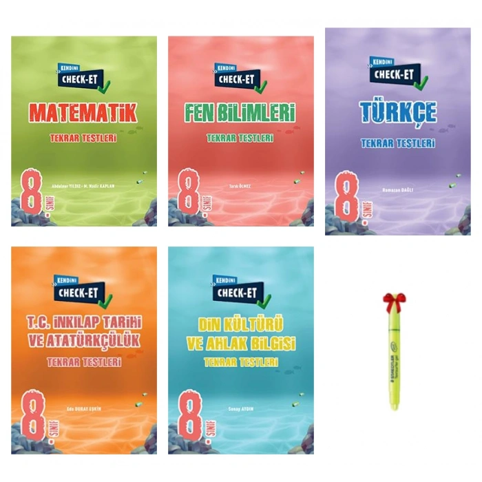 LGS 8.Sınıf CHECK-ET Matematik Fen Türkçe İnkılap Din Tekrar Testleri