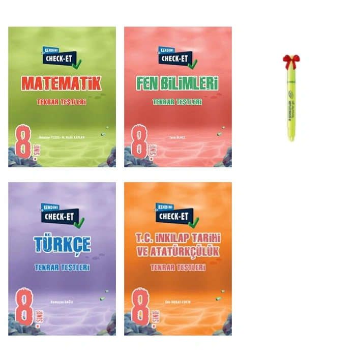 LGS 8.Sınıf CHECK-ET Matematik Fen Türkçe İnkılap Tekrar Testleri