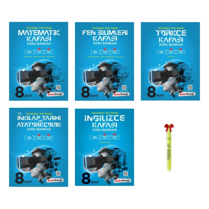 LGS 8.Sınıf Matematik Fen Bilimleri Türkçe İnkılap İngilizce Kafası Soru Bankası