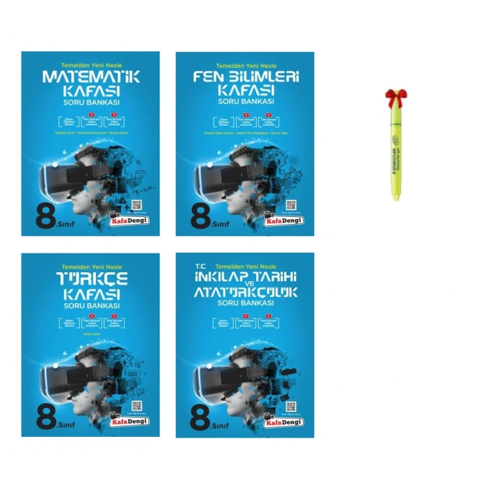LGS 8.Sınıf Matematik Fen Bilimleri Türkçe ve İnkılap Kafası Soru Bankası