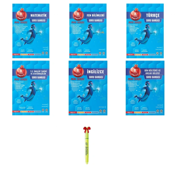 LGS 8.Sınıf MOD Serisi Matematik FEN Türkçe İnkılap İngilizce Din Soru Bankası
