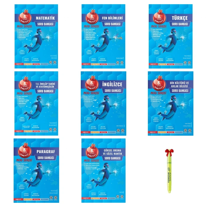 LGS 8.Sınıf Mod Serisi Soru Bankası FULL Set ( 8 Kitap)