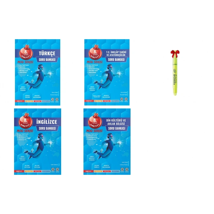 LGS 8.Sınıf MOD Serisi Türkçe İnkılap İngilizce Din Soru Bankası