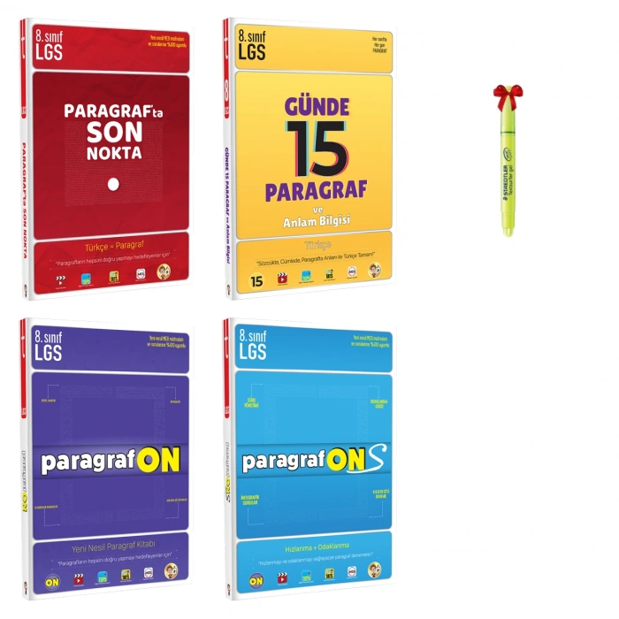 LGS 8.Sınıf PARAGRAFta SON NOKTA 15 Günde Paragraf ParagrafON ve ParagrafONS