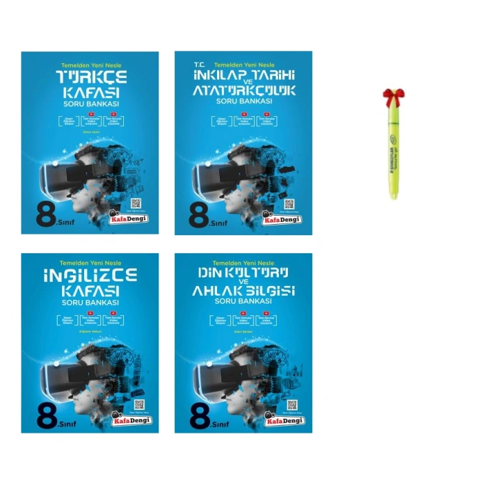 LGS 8.Sınıf Türkçe İnkılap İngilizce Din Kafası Soru Bankası seti