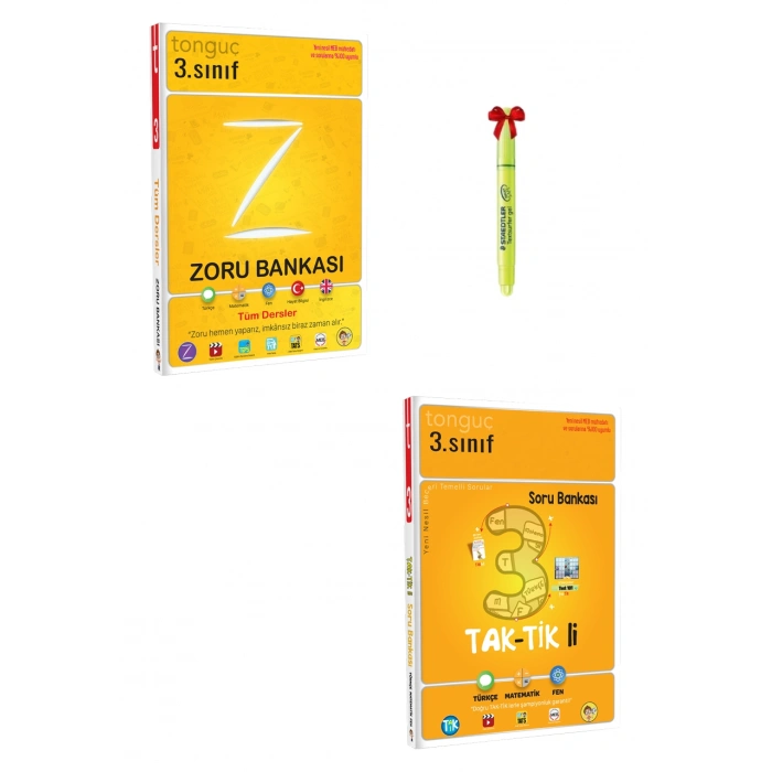 Tonguç 3.Sınıf Taktikli Soru Bankası ve 3.Sınıf Zoru Bankası