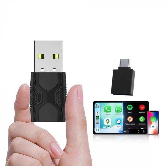 Carlinkit Mini Ultra 2 Kablosuz CarPlay & Android Auto Dönüştürücü | Kabloluyu Kablosuza Çevirir