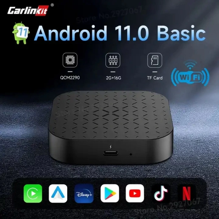 Carlinkit Carplay Ai Box USB 2gb + 16GB Stereo Evrensel Android Oto Kablosuz Carplay Ai Kutusu - Youtube, Netflix, Disney+, Google