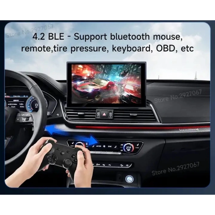 Carlinkit Carplay Ai Box USB 2gb + 16GB Stereo Evrensel Android Oto Kablosuz Carplay Ai Kutusu - Youtube, Netflix, Disney+, Google