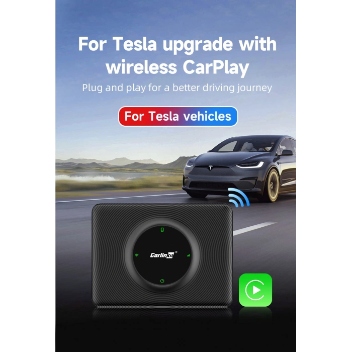 Carlinkit Tesla Kablosuz Carplay Adaptörü Carlinkit T2C Sim Hatsız Model