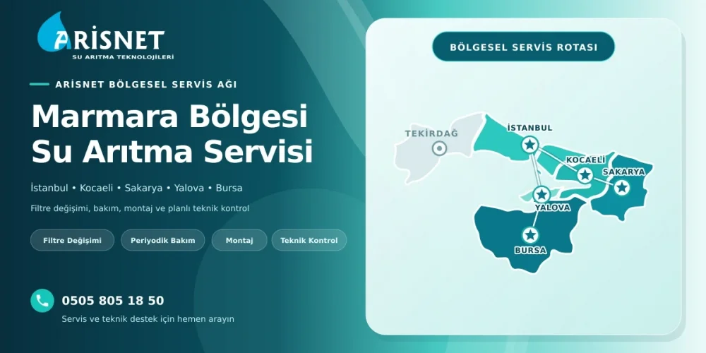 Marmara Bölgesi Su Arıtma Servisi ve Planlı Teknik Destek
