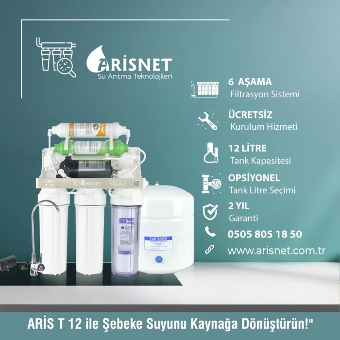 ARİS T-12 Su Arıtma Cihazı Pompalı