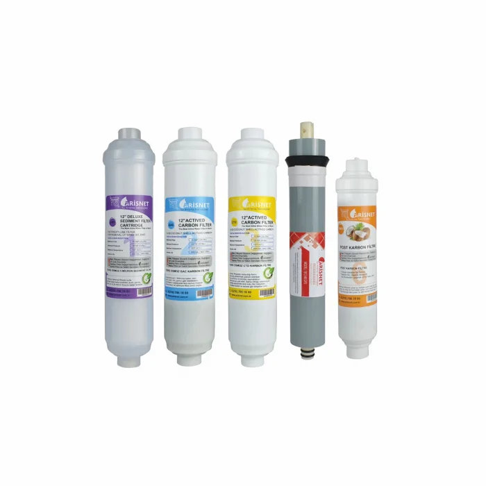 Arisnet 5li 12 İnç Inline Filtre Seti - Kapalı Kasa Cihaz Filtresi