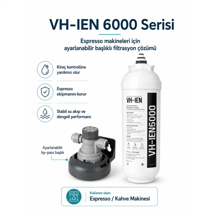 FLUUX VH Sertlik Ayarlı Filtre Kafası