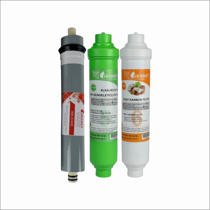 Membran ve Post Karbon, Alkali pH 3lü Filtre Seti