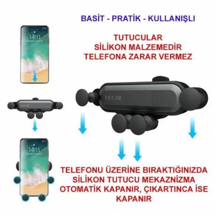 Yeni Nesil Araç Içi Telefon Tutucu Ahtapot Tutucu This Is One (369422483)-Siyah