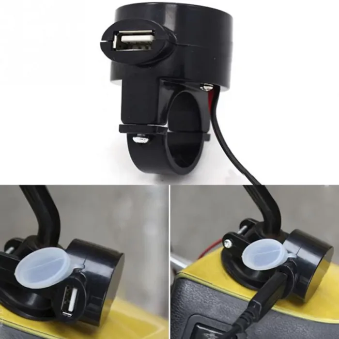 Su Geçırmez Motorsıklet Usb Güç Adeptörü 2.1A 12V-24V