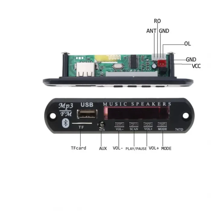 Bluetooth Car Mp3 Decoder Board 12v Audio Module Usb Fm Radio 12v N11.155