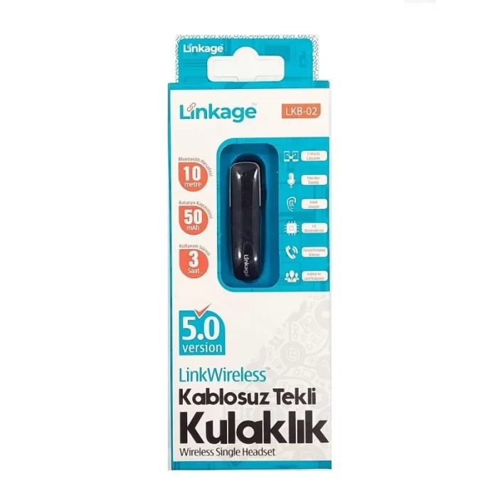 LİNKAGE LKB-02 Tekli Bluetooth Kulaklık Kablosuz
