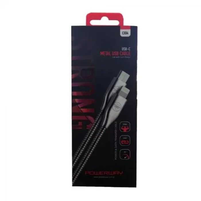 Type-C To Lightning Cx04 Metal Qc 3.0 Şarj Ve Data Kablosu Powerw (411869151)