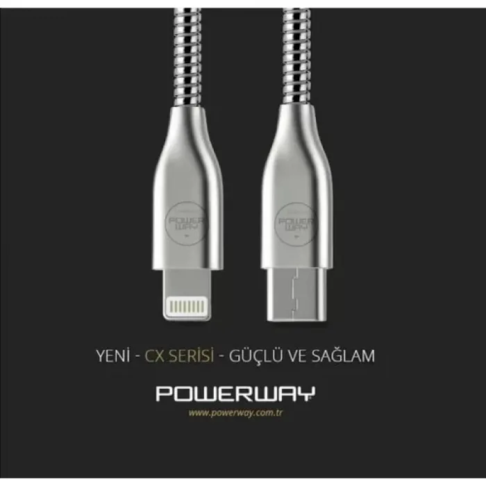 Type-C To Lightning Cx04 Metal Qc 3.0 Şarj Ve Data Kablosu Powerw (411869151)