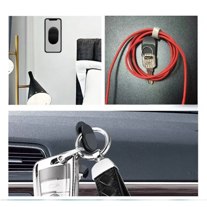 Mıknatıslı Suction Hook 3 Parça Araç - Ev Kablo Tutucu Topa