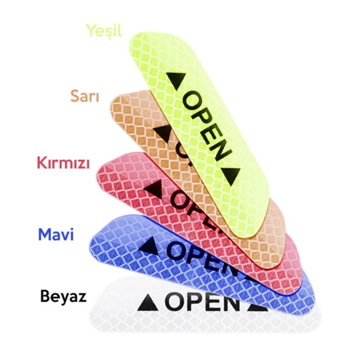 4 Parça Araç-Araba Kapı Çıkartma Uyarı Bandı