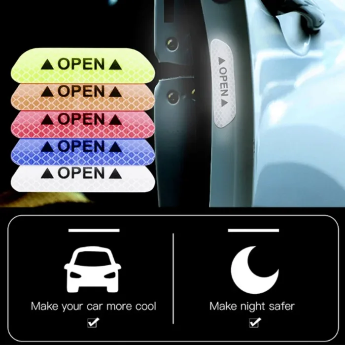 4 Parça Araç-Araba Kapı Çıkartma Uyarı Bandı