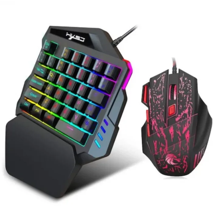 Hxsj J50 Tek El Oyuncu Kablolu Q Klavye Mouse Seti