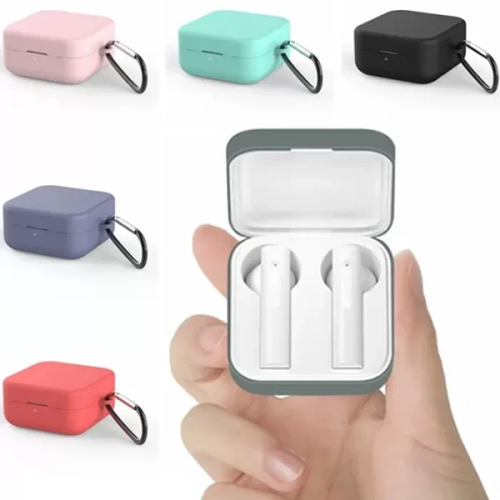Mi True Wireless Earphones 2 Basic için Silikon Kılıf+Anahtarlık