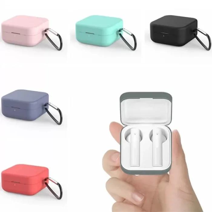 Mi True Wireless Earphones 2 Basic için Silikon Kılıf+Anahtarlık