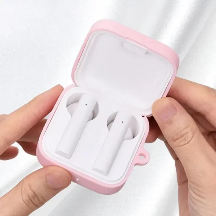 Mi True Wireless Earphones 2 Basic için Silikon Kılıf+Anahtarlık