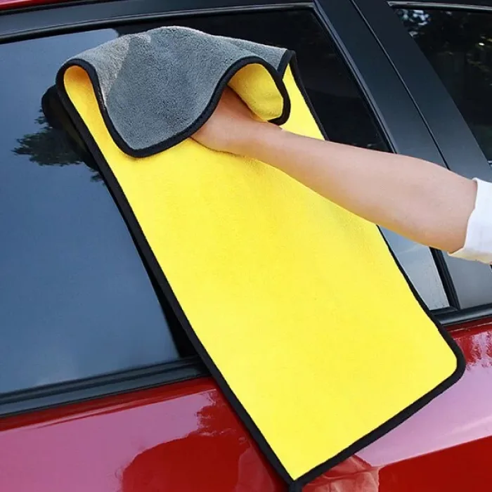 Mikrofiber Araç Kurulama Cam Bezi Araba Yıkama Havlusu35X35 Mavi