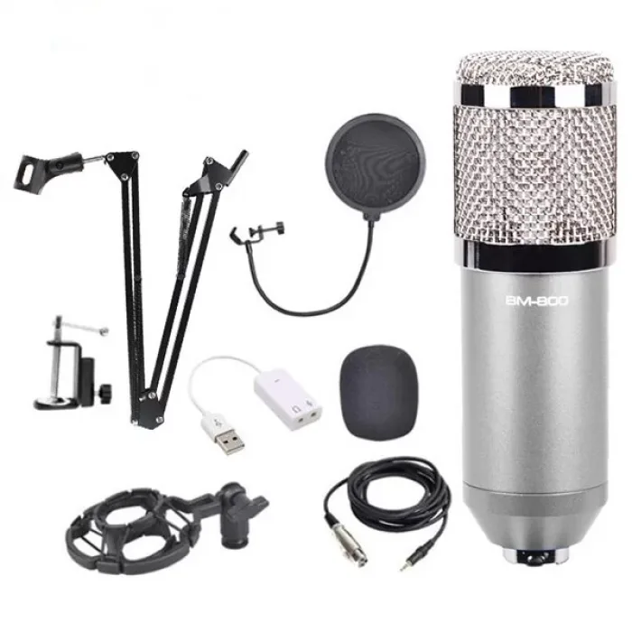 Stüdyo Kayıt Youtuber Mikrofonu Seti + Stand + Pop Fi