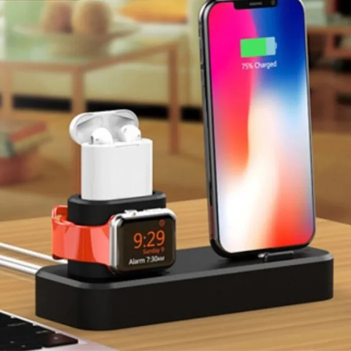 3In1 Iphone+Iwatch+Ipods Silikon Şarj Standı Telefon Tutucu (502868842)