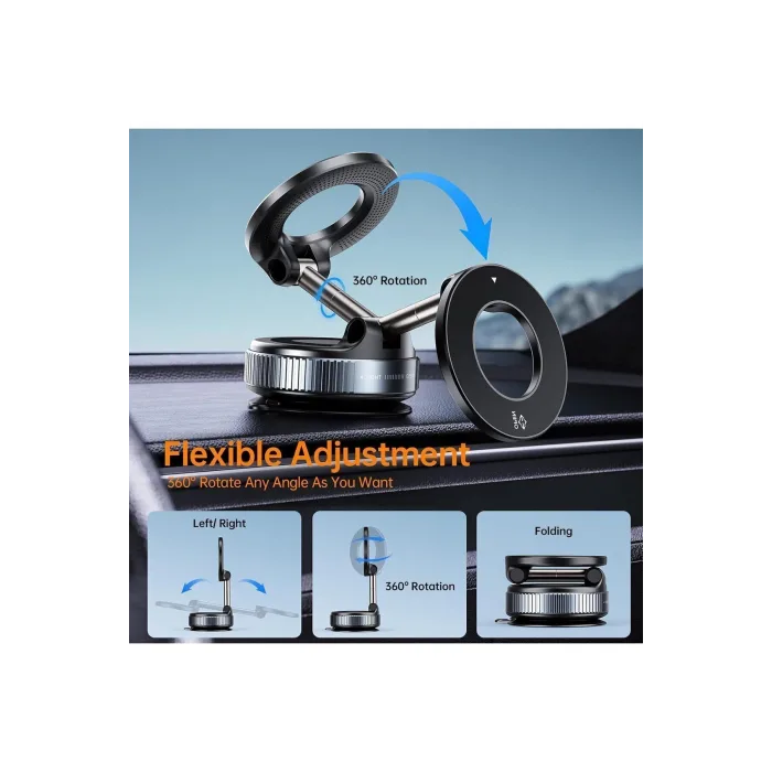 360 Dönebilen Araç İçi Telefon Tutucu Vakumlu Magsafe Destekli Masa Üstü Duvar Halka Telefon Tutucu