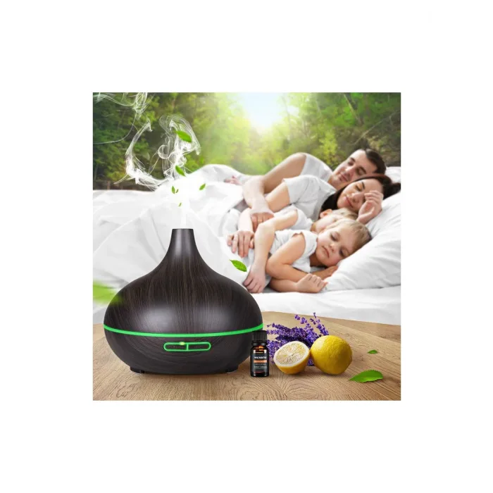 Hava Nemlendirici Hava Difüzör Kokulu Uçucu Yağ Aroma Difüzör 550 Ml Kumandalı Led Işıklı