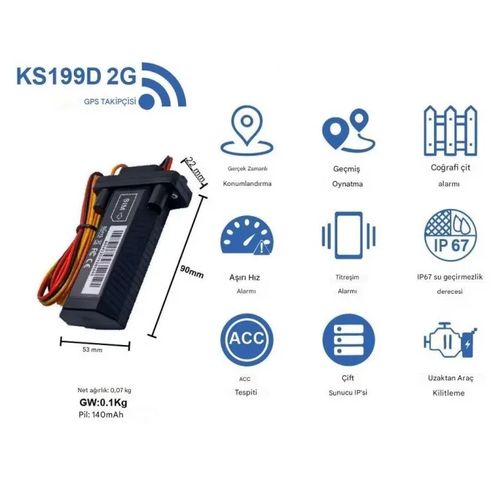 Araç Tır Minibüs Otobüs Tekne Motor Motosiklet Takip Sistemi 12V 24V Uzaktan Blokajlı IP67 Su Geçirmez GPS Cihazı