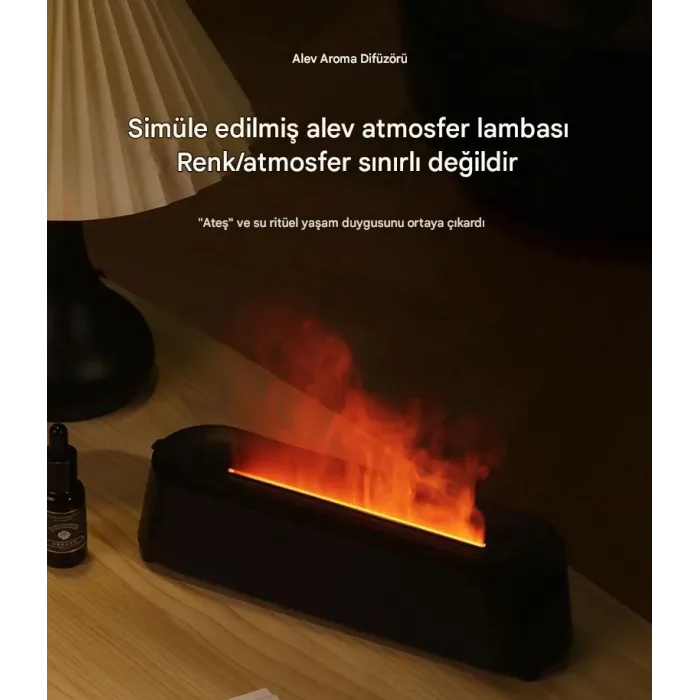 A3 Ev ve Ofis için Alev Difüzörü ve Ultrasonik Hava Nemlendici