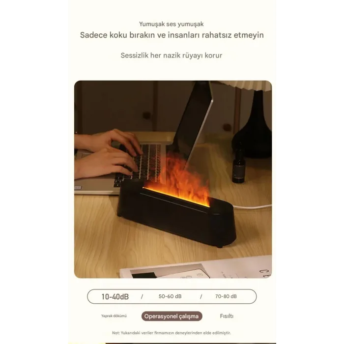 A3 Ev ve Ofis için Alev Difüzörü ve Ultrasonik Hava Nemlendici