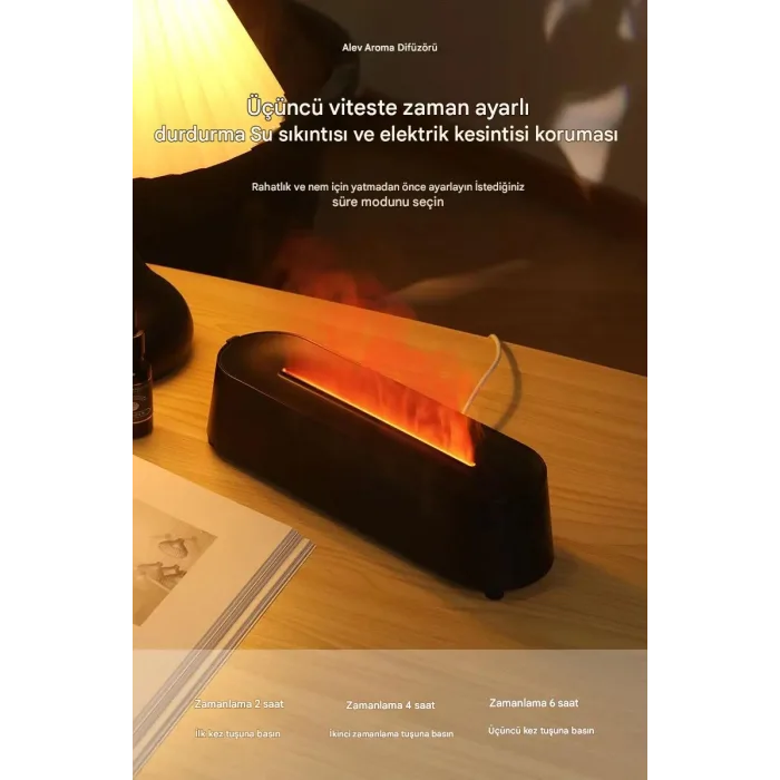A3 Ev ve Ofis için Alev Difüzörü ve Ultrasonik Hava Nemlendici