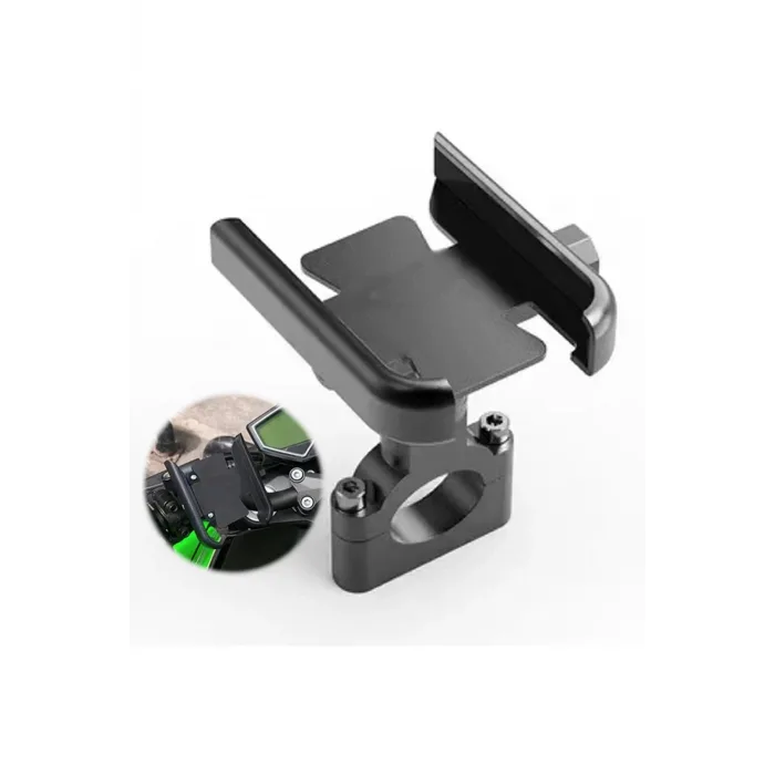 Alüminyum Alaşım Bisiklet Motorsiklet Gidon Telefon Tutucu SIYAH