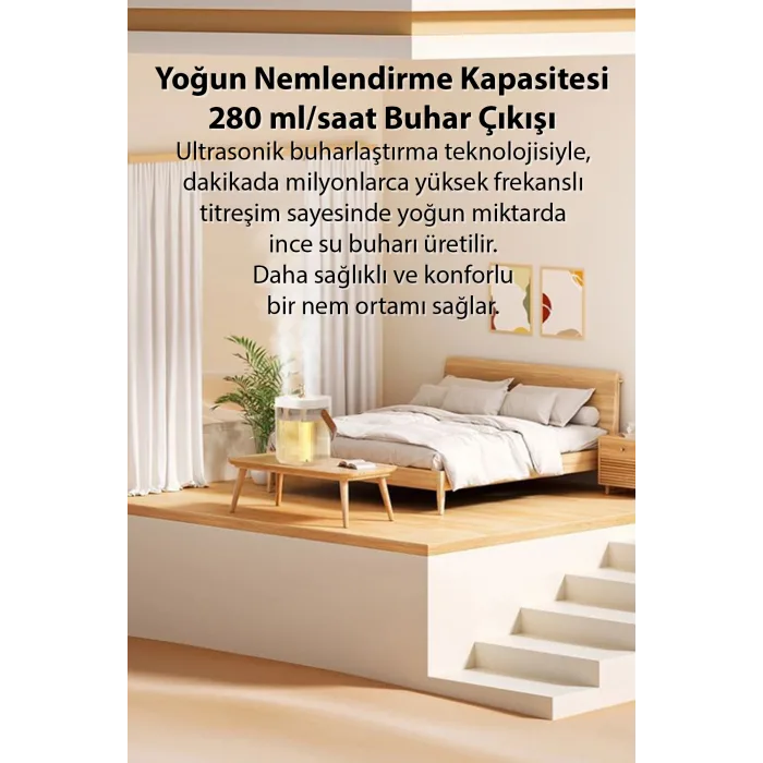 AquaBreeze 2000 Çift Buharlı 2L Hava Nemlendirici | Ev Tipi Sessiz Oda Nemlendirici