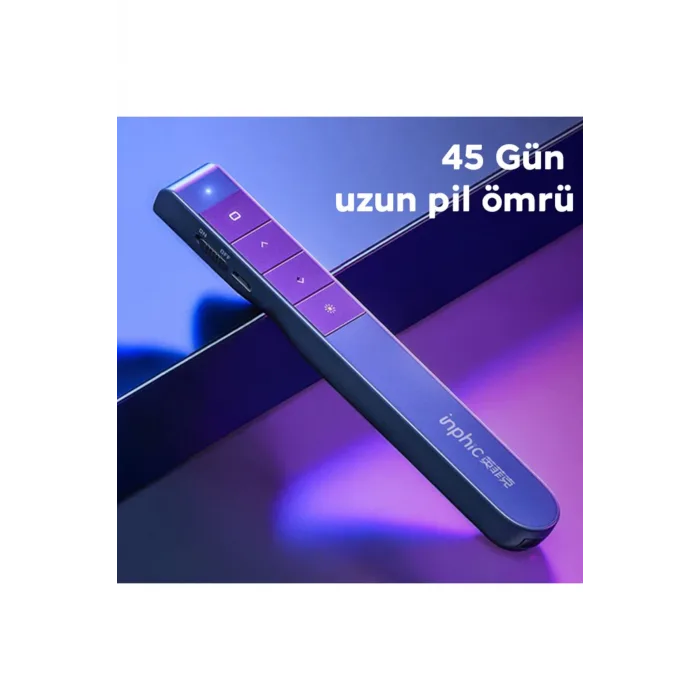 İNPHİC PL1 Projeksiyon Multimedya Sunum Şarjlı Kırmızı Lazerli Uzaktan Kumanda